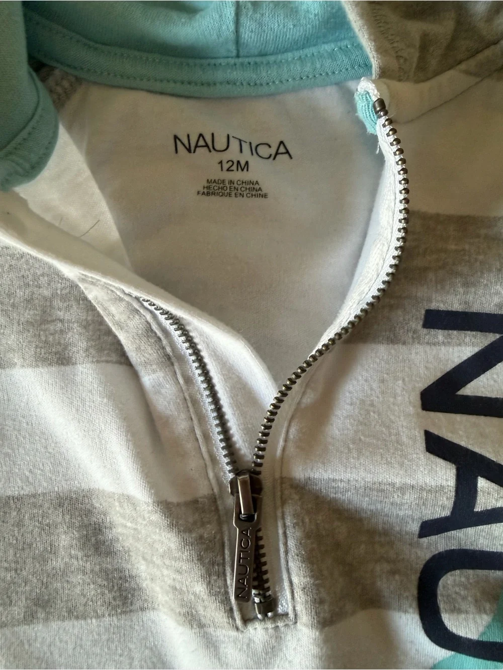 Nautica Hooded Zip Romper